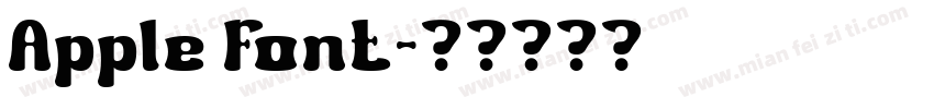 Apple Font字体转换